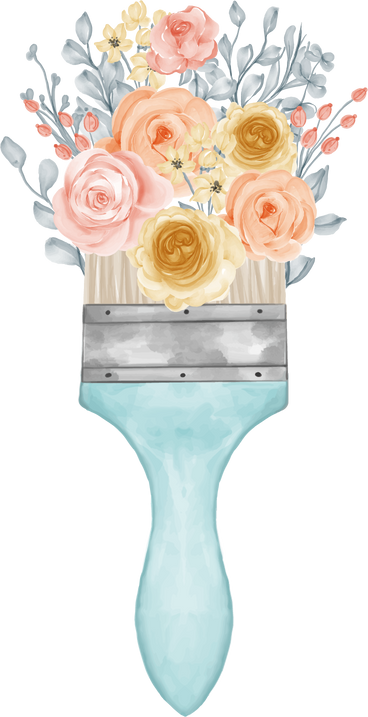 Flower Paint Brush Watercolor Illustration